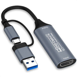 Skoov HDMI Capture Kaart - HDMI naar USB - 1080P HD - Inclusief USB-C Adapter