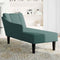 vidaXL - Chaise - longue - met - rechterarmleuning - fluweel - donkergroen