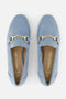 Marco Tozzi Denim Instappers - Vegan - Goudkleurige gesp - Blauw - Maat 40