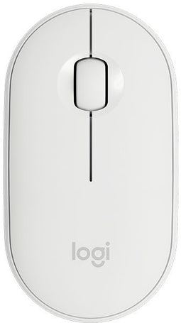 Logitech Pebble M350 - Draadloze muis - Stil klikken en scollen - Wit