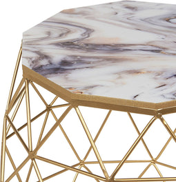 HALSEY - Bijzettafel - Goud - MDF