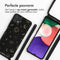iMoshion Hoesje Geschikt voor Samsung Galaxy A22 (5G) Hoesje Met Koord - iMoshion Siliconen design hoesje met koord - Zwart / Sky Black