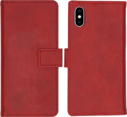 iMoshion Hoesje Geschikt voor iPhone Xs / X Hoesje Met Pasjeshouder - iMoshion Luxe Bookcase - Rood