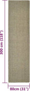 vidaXL - Vloerkleed - 80x300 - cm - natuurlijk - sisal - groen