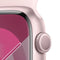 Apple Watch Series 9 - Smartwatch - 45mm GPS Aluminium - Sportbandje S/M Roze