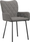 vidaXL - Eetkamerstoelen - 2 - st - stof - lichtgrijs