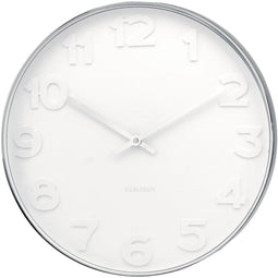 Karlsson MR WHITE - Wandklok - Rond - Ø37.5 cm - Wit