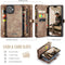 Caseme Geschikt voor iPhone 16 Plus hoesje - Vintage 2 in 1 portemonnee - Bruin
