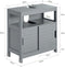SoBuy FRG128-SG - Wastafelonderkast - 2 Schuifdeuren 1 Open Plank - Grijs 60x60x30cm