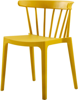 WOOOD Bliss - Eetkamerstoel - Stapelbaar - Oker geel - 75x52x53 cm
