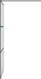 vidaXL - Inloopdouchewand - 100x195 - cm - mat - ESG-glas - zwart