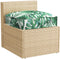vidaXL - Ligbedkussen - met - bladerenpatroon - 50x50x12 - cm - Oxford - stof