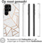 iMoshion Hoesje Geschikt voor Samsung Galaxy S23 Ultra Hoesje Siliconen - iMoshion Design hoesje - Wit / White Graphic