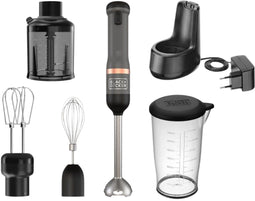 BLACK+DECKER KitchenWand BCKM1014KG - Draadloze Staafmixer 4-in-1 - Hakmolen & Garde - Zwart