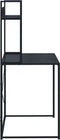 vidaXL - Computerbureau - 110x60x138 - cm - bewerkt - hout - zwart