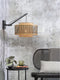 GOOD&MOJO Wandlamp Bhutan - Bamboe Zwart/Naturel - 57x50x50cm - Binnen Scandinavisch,Bohemian