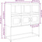 vidaXL - Dressoir - 100,5x39x107 - cm - koudgewalst - staal - mosterdgeel