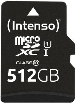 Intenso microSD 512GB - microSDXC UHS-I Performance - 90 MB/s - Class 10