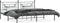 vidaXL - Bedframe - met - hoofdbord - metaal - zwart - 193x203 - cm