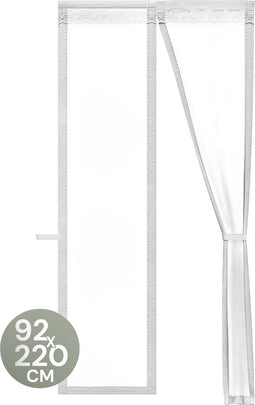O'DADDY® Deurgordijn Deluxe FIBER - Magnetisch Vliegengordijn - Zelfsluitend - Wit - 92x220 cm