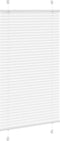 vidaXL - Plissé - rolgordijn - 75x100 - cm - stofbreedte - 74,4 - cm - polyester - wit