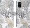 iMoshion Hoesje Geschikt voor Samsung Galaxy A41 Hoesje Met Pasjeshouder - iMoshion Design Softcase Bookcase - Wit / Zwart / Goud / Glamour Botanic