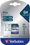 Verbatim Pro U3 SDXC - Geheugenkaart 64GB - UHS-3 voor 4K video