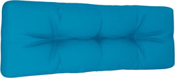 vidaXL - Palletkussen - 120x40x12 - cm - stof - blauw