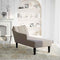 vidaXL - Chaise - longue - met - rechterarmleuning - stof - taupe