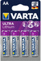Varta Professional LR06 AA - Lithium Batterijen - Tot 7x langere levensduur - Zilver (4 stuks)
