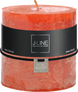 J-Line cilinderkaars - oranje - 64U - 6 stuks