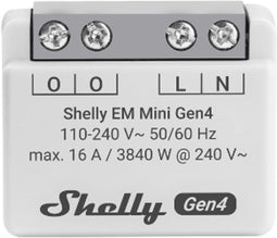 Shelly EM Mini Gen4 - Energieteller - Wi-Fi Bluetooth Zigbee - Compact 29x34x16 mm