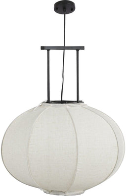 Mica Decorations Pego - Hanglamp - H55 x Ø50 cm - Linnen - Off-white