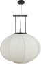 Mica Decorations Pego - Hanglamp - H55 x Ø50 cm - Linnen - Off-white