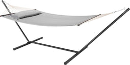Juskys Cata - Hangmat met Onderstel & Kussen - Max. 200 kg - Lichtgrijs