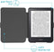 imoshion E-reader Hoesje - Geschikt voor Kobo Clara 2E, Tolino Shine 4 - Design Sleepcover Bookcase - Blossom Watercolor Black