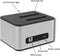 Qoltec HDD/SSD-dockingstation - 2,5/3,5 SATA - USB 3.0 Klonen - Zilver