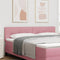 vidaXL - Hoofdbord - met - Knopen - Roze - 180 - cm - Fluweel
