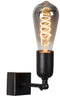 Atmooz - Wandlamp Dora - Industrieel - Woonkamer / Slaapkamer - Zwart - Hoogte 12cm - Metaal - Exclusief lichtbron