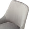 Orville velvet eetkamerstoel Fleur grijs
