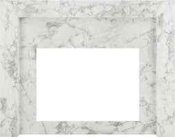 Livn Bregenz - Schouwombouw - Marmer look - Wit - 80 x 100 x 30 cm (hxbxd) - Te combineren met inbouwhaard