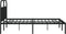 vidaXL - Bedframe - met - hoofdbord - metaal - zwart - 160x200 - cm