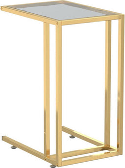 vidaXL - Computer - bijzettafel - 50x35x65 - cm - gehard - glas - zwart
