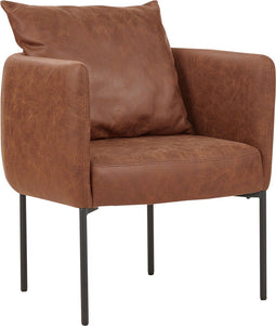 Fauteuil MALMOS Kunstleer Bruin