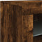 vidaXL - Dressoir - met - LED-verlichting - 60,5x37x67 - cm - gerookt - eikenkleur
