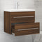 vidaXL - Wastafelkast - 60x38,5x48 - cm - bewerkt - hout - bruin - eikenkleur
