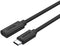 Unitek C14086BK-1M - USB-C Extender - 10GBPS 4K60HZ PD 100W - Zwart