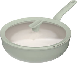 LEO Wokpan antikleef met deksel Balance Sage - Ø 28cm - Groen - PFAS-vrij
