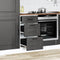 vidaXL - Keuken - onderkast - Kalmar - bewerkt - hout - zwart