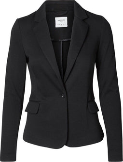 VERO MODA VMJULIA LS BLAZER - Dames Blazer - Aangesloten met knoopsluiting - Zwart